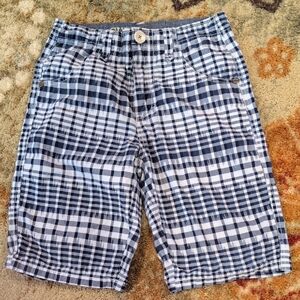 Guess Blue and White Flat Front Shorts